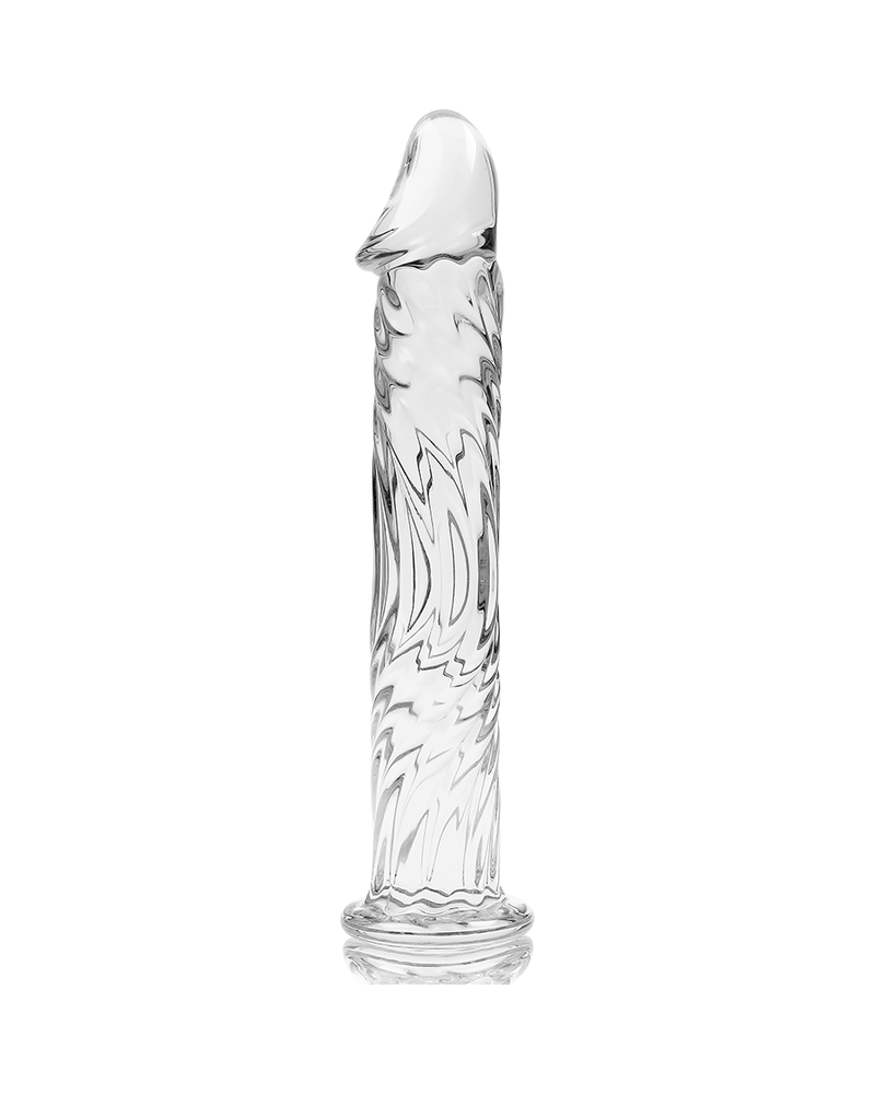 NEBULA SERIES BY IBIZA - MODELLO 12 DILDO IN VETRO BOROSILICATO TRASPARENTE 17 CM -O- 3.5 CM