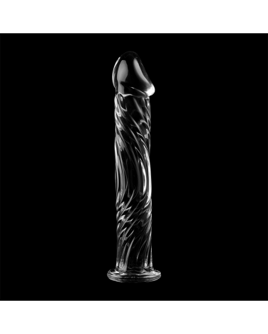 NEBULA SERIES BY IBIZA - MODELLO 12 DILDO IN VETRO BOROSILICATO TRASPARENTE 17 CM -O- 3.5 CM