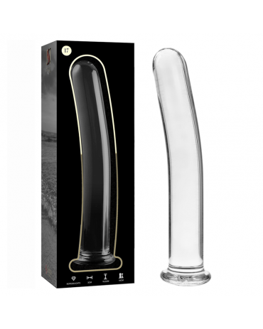 NEBULA SERIES BY IBIZA - MODELLO 17 DILDO IN VETRO BOROSILICATO TRASPARENTE 18.5 CM -O- 3 CM