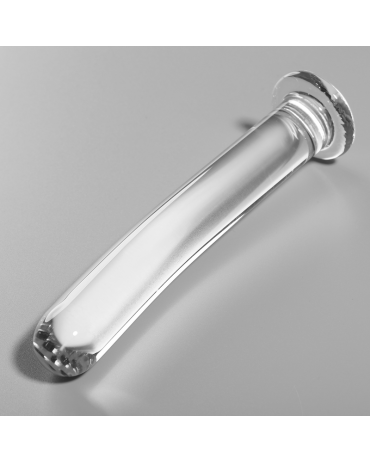 NEBULA SERIES BY IBIZA - MODELLO 17 DILDO IN VETRO BOROSILICATO TRASPARENTE 18.5 CM -O- 3 CM 2