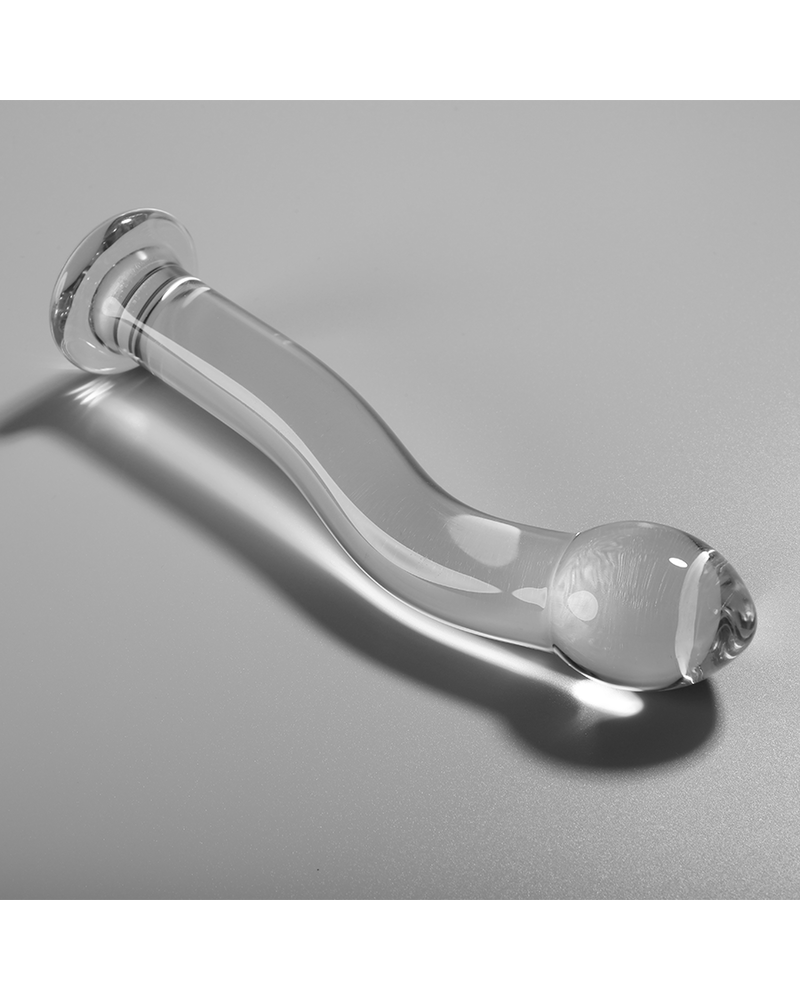 NEBULA SERIES BY IBIZA - MODELLO 18 DILDO IN VETRO BOROSILICATO TRASPARENTE 18.5 CM -O- 3.5 CM
