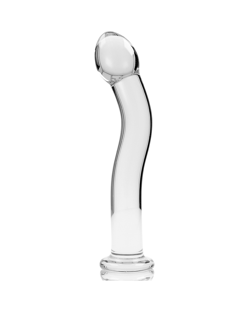 NEBULA SERIES BY IBIZA - MODELLO 18 DILDO IN VETRO BOROSILICATO TRASPARENTE 18.5 CM -O- 3.5 CM