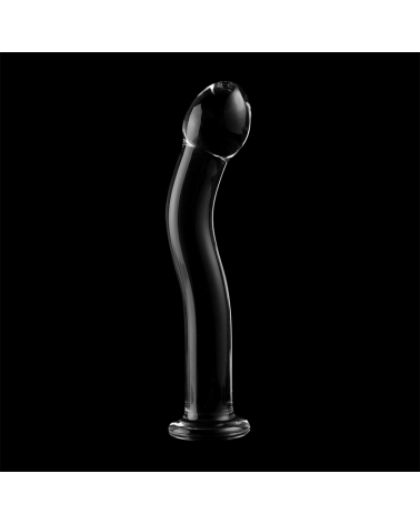 NEBULA SERIES BY IBIZA - MODELLO 18 DILDO IN VETRO BOROSILICATO TRASPARENTE 18.5 CM -O- 3.5 CM