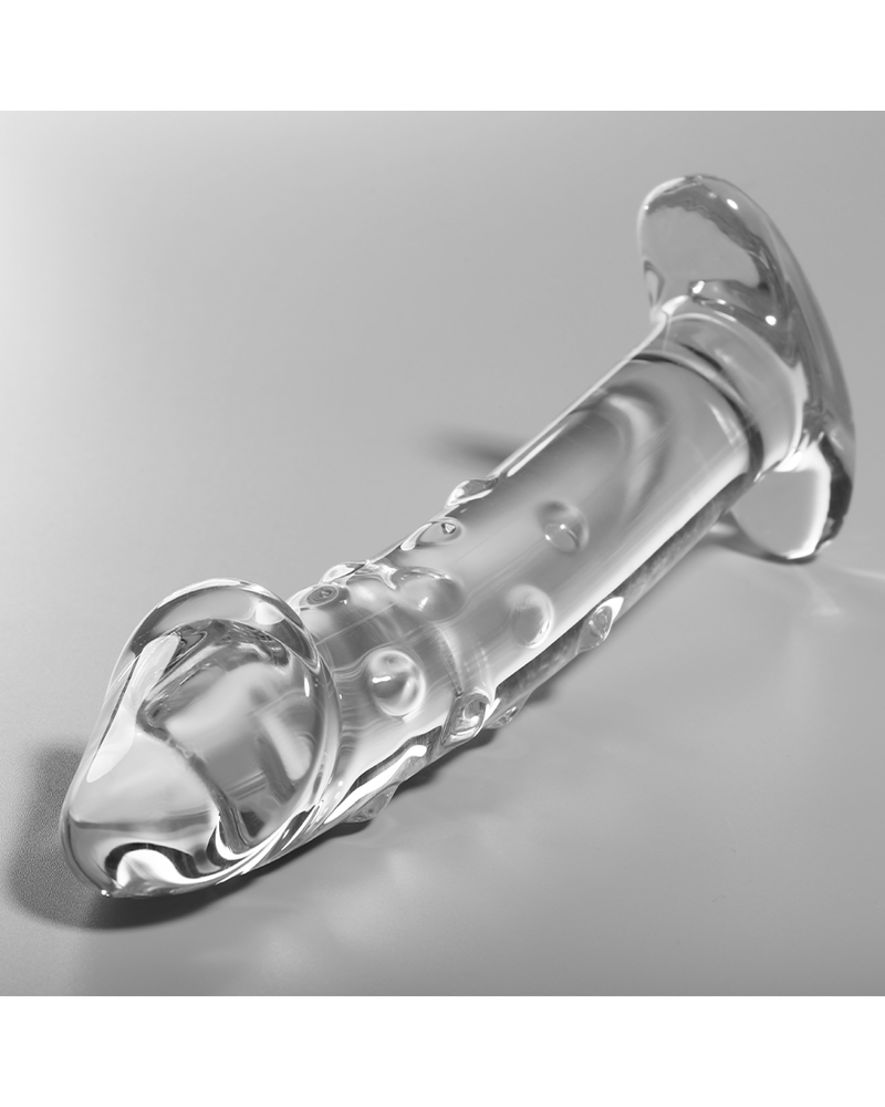 NEBULA SERIES BY IBIZA - MODELLO 19 DILDO IN VETRO BOROSILICATO TRASPARENTE 18.5 CM -O- 4 CM