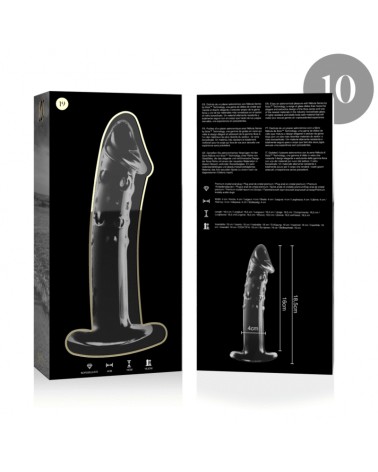 NEBULA SERIES BY IBIZA - MODELLO 19 DILDO IN VETRO BOROSILICATO TRASPARENTE 18.5 CM -O- 4 CM