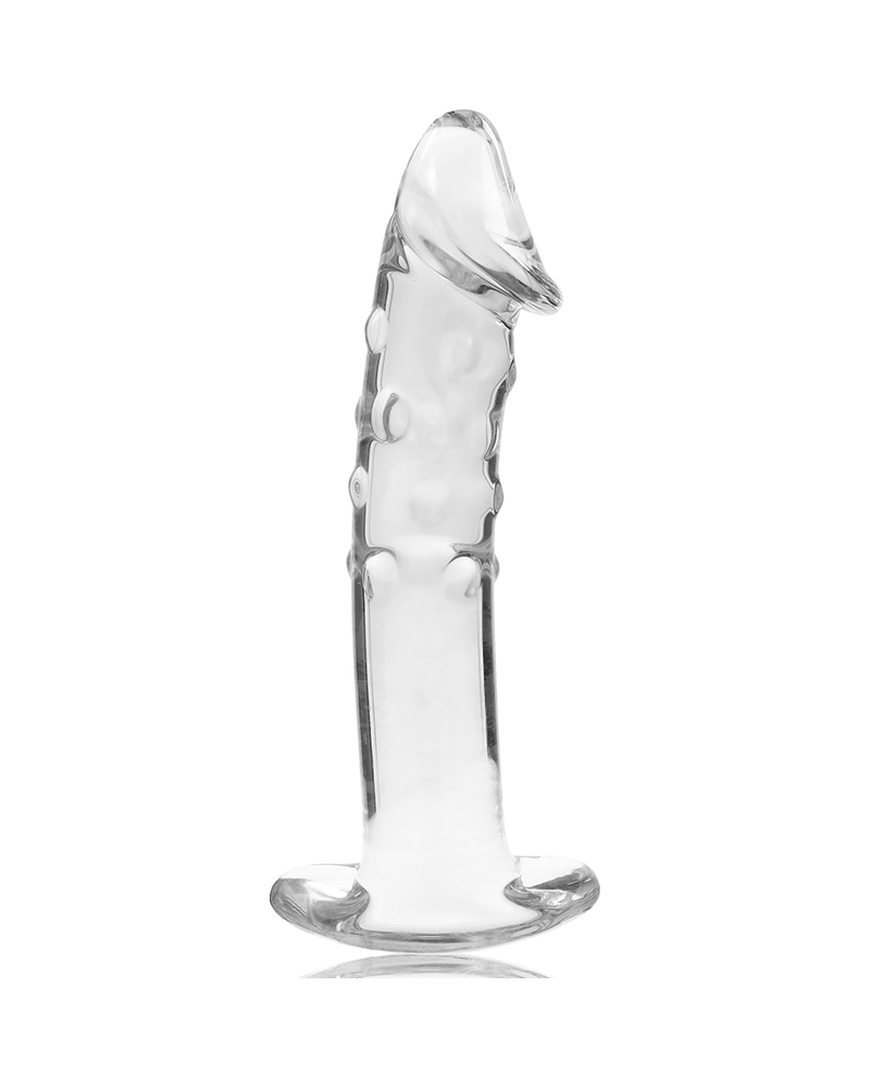 NEBULA SERIES BY IBIZA - MODELLO 19 DILDO IN VETRO BOROSILICATO TRASPARENTE 18.5 CM -O- 4 CM