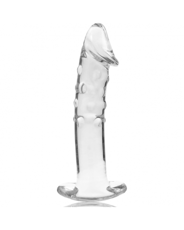 NEBULA SERIES BY IBIZA - MODELLO 19 DILDO IN VETRO BOROSILICATO TRASPARENTE 18.5 CM -O- 4 CM