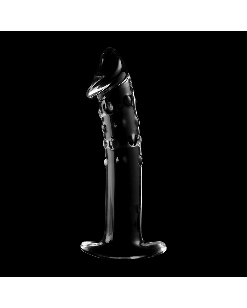 NEBULA SERIES BY IBIZA - MODELLO 19 DILDO IN VETRO BOROSILICATO TRASPARENTE 18.5 CM -O- 4 CM
