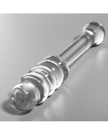 NEBULA SERIES BY IBIZA - MODELLO 20 DILDO IN VETRO BOROSILICATO TRASPARENTE 20.5 CM -O- 3 CM 2