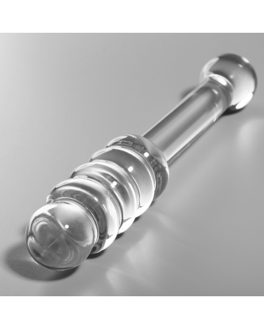 NEBULA SERIES BY IBIZA - MODELLO 20 DILDO IN VETRO BOROSILICATO TRASPARENTE 20.5 CM -O- 3 CM