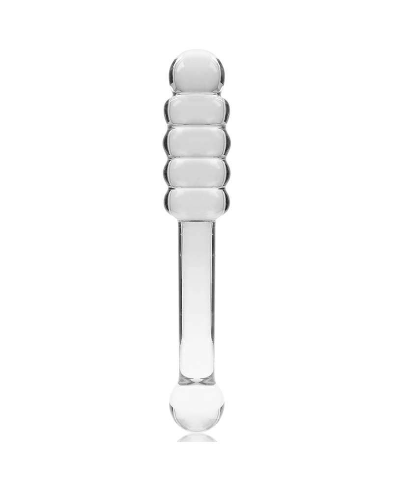 NEBULA SERIES BY IBIZA - MODELLO 20 DILDO IN VETRO BOROSILICATO TRASPARENTE 20.5 CM -O- 3 CM