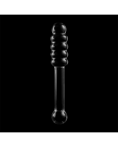 NEBULA SERIES BY IBIZA - MODELLO 20 DILDO IN VETRO BOROSILICATO TRASPARENTE 20.5 CM -O- 3 CM