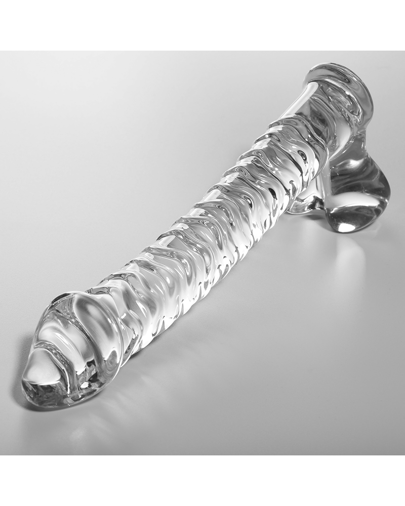 NEBULA SERIES BY IBIZA - MODELLO 23 DILDO IN VETRO BOROSILICATO TRASPARENTE 21.5 CM -O- 4 CM