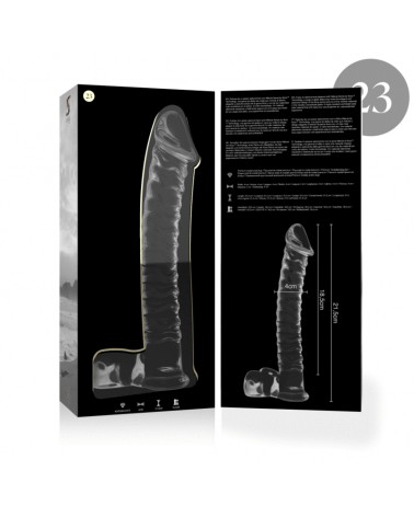 NEBULA SERIES BY IBIZA - MODELLO 23 DILDO IN VETRO BOROSILICATO TRASPARENTE 21.5 CM -O- 4 CM