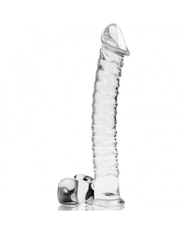 NEBULA SERIES BY IBIZA - MODELLO 23 DILDO IN VETRO BOROSILICATO TRASPARENTE 21.5 CM -O- 4 CM