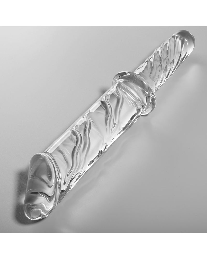 NEBULA SERIES BY IBIZA - MODELLO 24 DILDO IN VETRO BOROSILICATO TRASPARENTE 28.5 CM -O- 5 CM