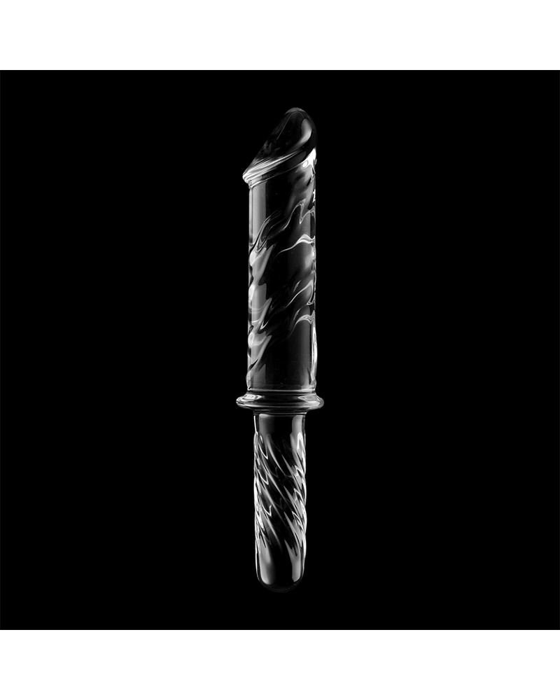 NEBULA SERIES BY IBIZA - MODELLO 24 DILDO IN VETRO BOROSILICATO TRASPARENTE 28.5 CM -O- 5 CM