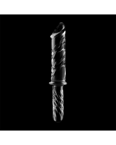 NEBULA SERIES BY IBIZA - MODELLO 24 DILDO IN VETRO BOROSILICATO TRASPARENTE 28.5 CM -O- 5 CM