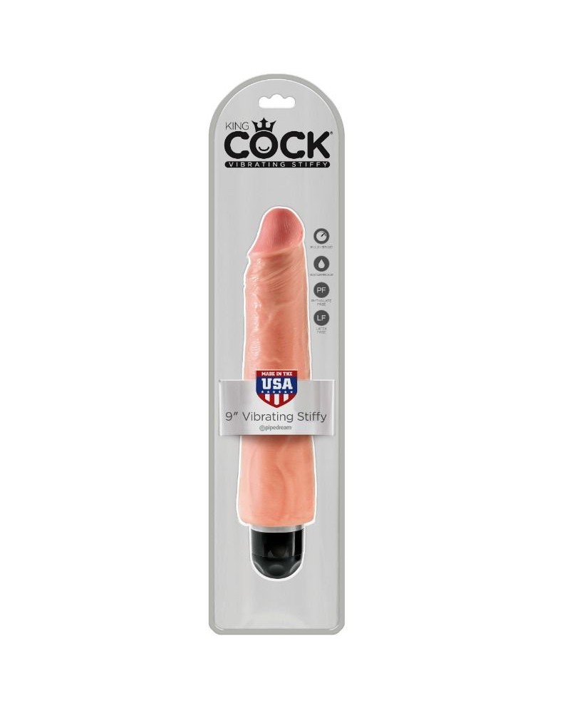 KING COCK - VIBRATORE REALISTICO RIGIDO 23 CM - NATURALE