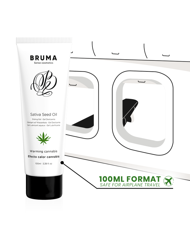 BRUMA - GEL SCORREVOLE ALL''OLIO DI SEMI DI SATIVA SCALDANTE GUSTO CANNABIS 100 ML