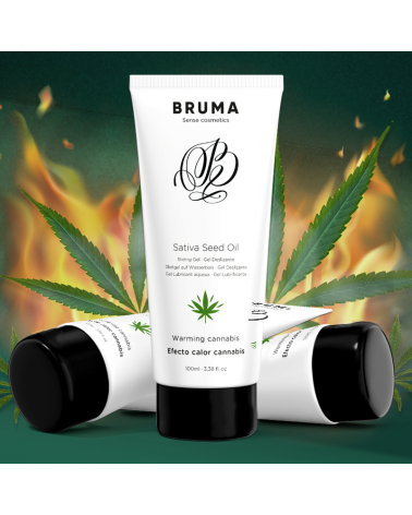 BRUMA - GEL SCORREVOLE ALL''OLIO DI SEMI DI SATIVA SCALDANTE GUSTO CANNABIS 100 ML
