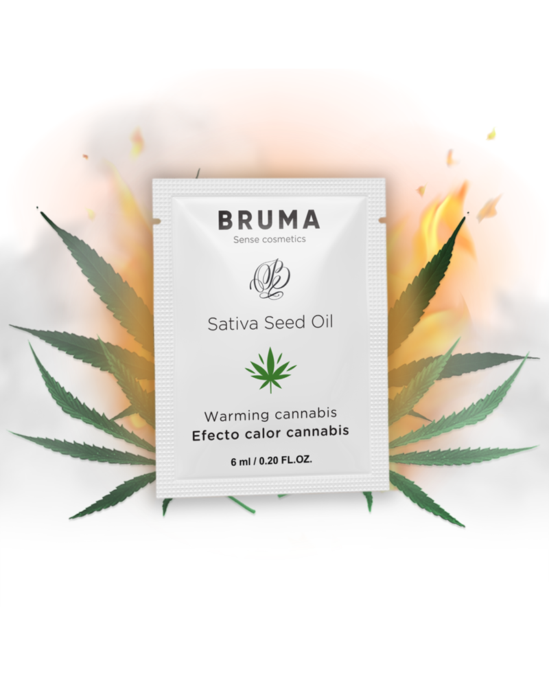 BRUMA - GEL SCORREVOLE ALL''OLIO DI SEMI DI SATIVA GUSTO CANNABIS RISCALDANTE 6 ML