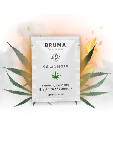 BRUMA - GEL SCORREVOLE ALL''OLIO DI SEMI DI SATIVA GUSTO CANNABIS RISCALDANTE 6 ML
