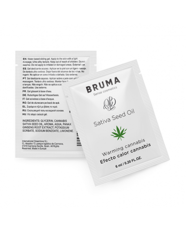 BRUMA - GEL SCORREVOLE ALL''OLIO DI SEMI DI SATIVA GUSTO CANNABIS RISCALDANTE 6 ML