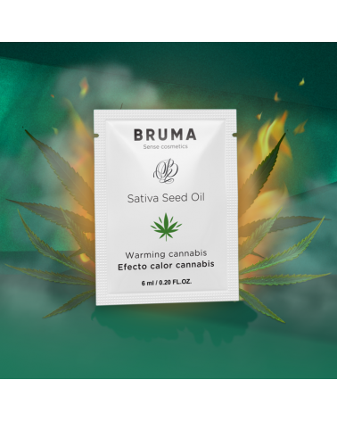 BRUMA - GEL SCORREVOLE ALL''OLIO DI SEMI DI SATIVA GUSTO CANNABIS RISCALDANTE 6 ML