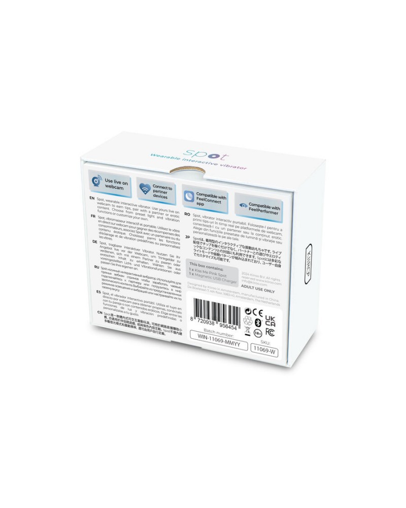 KIIROO - SPOT KISS ME VIBRATORE A FORMA DI U ROSA