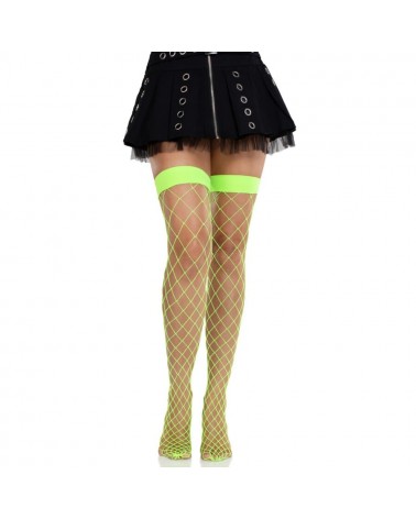 LEG AVENUE - COLLANT A RETE LARGA VERDE NEON