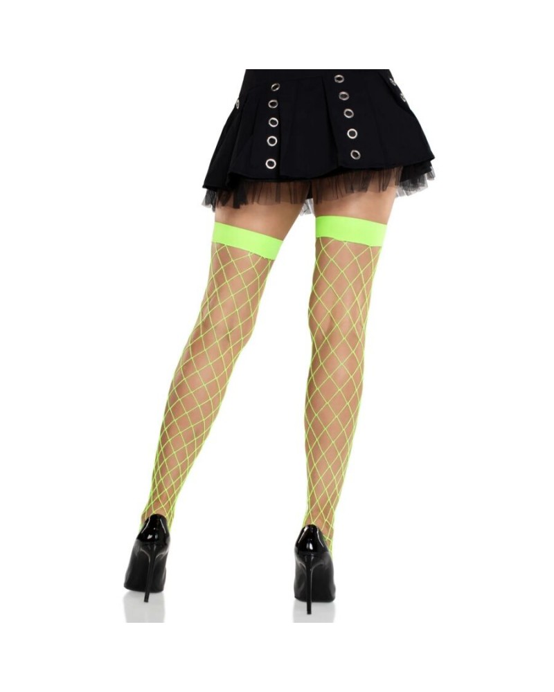LEG AVENUE - COLLANT A RETE LARGA VERDE NEON