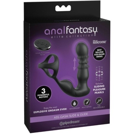 COLLEZIONE ANAL FANTASY ELITE - ANELLO ANALE VIBRANTE E MASSAGGIATORE CON TELECOMANDO