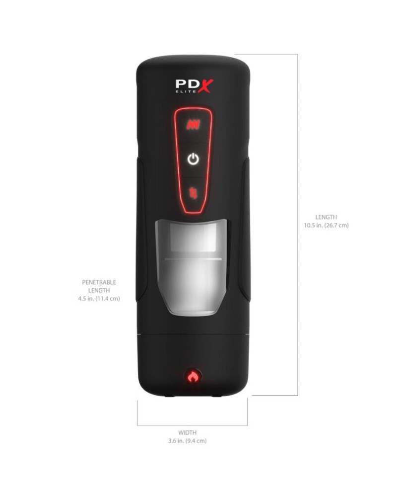 PDX ELITE - MASTURBATORE AUTOMATICO MILK ME HOTTER CON VIBRAZIONE A SPINTA E EFFETTO CALORE