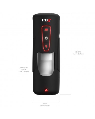PDX ELITE - MASTURBATORE AUTOMATICO MILK ME HOTTER CON VIBRAZIONE A SPINTA E EFFETTO CALORE