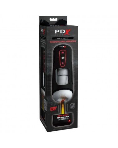 PDX ELITE - MASTURBATORE AUTOMATICO MILK ME HOTTER CON VIBRAZIONE A SPINTA E EFFETTO CALORE