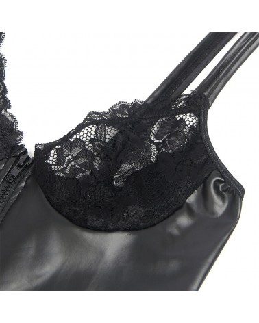 SUBBLIME - 957568 ABITO IN PELLE CON ZIP NERO S/M