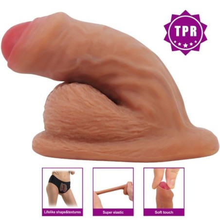 PRETTY LOVE - WARNELL DILDO ULTRA REALISTICO ED ELASTICO 9,5 CM MULATO