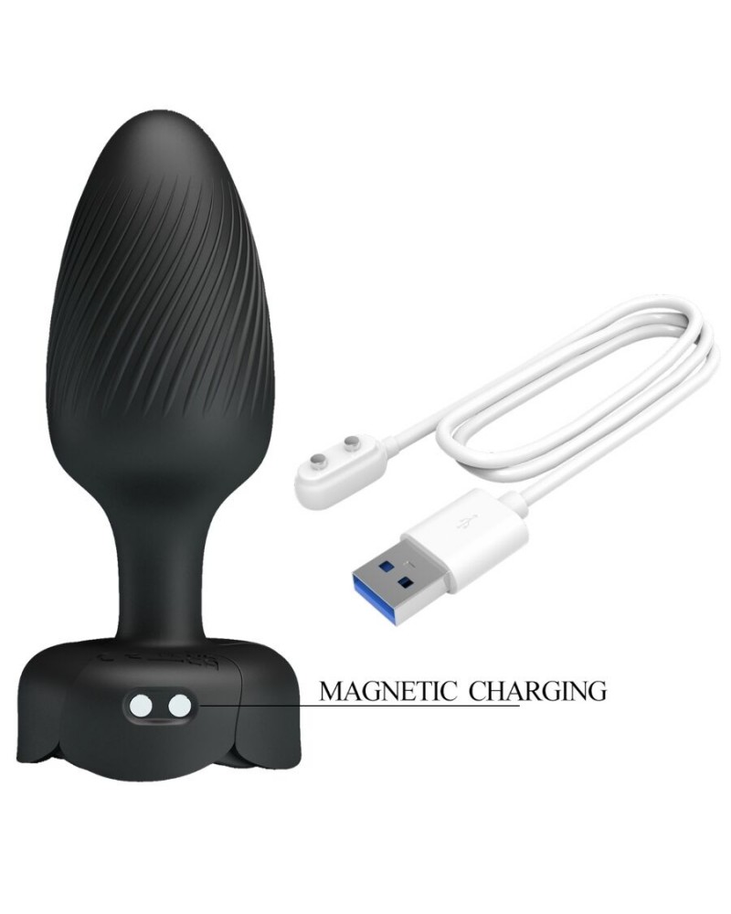 PRETTY LOVE - VARIAN PLUG ANALE CON LUCE LED NERO 10,8 CM