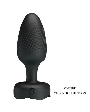 PRETTY LOVE - VARIAN PLUG ANALE CON LUCE LED NERO 10,8 CM