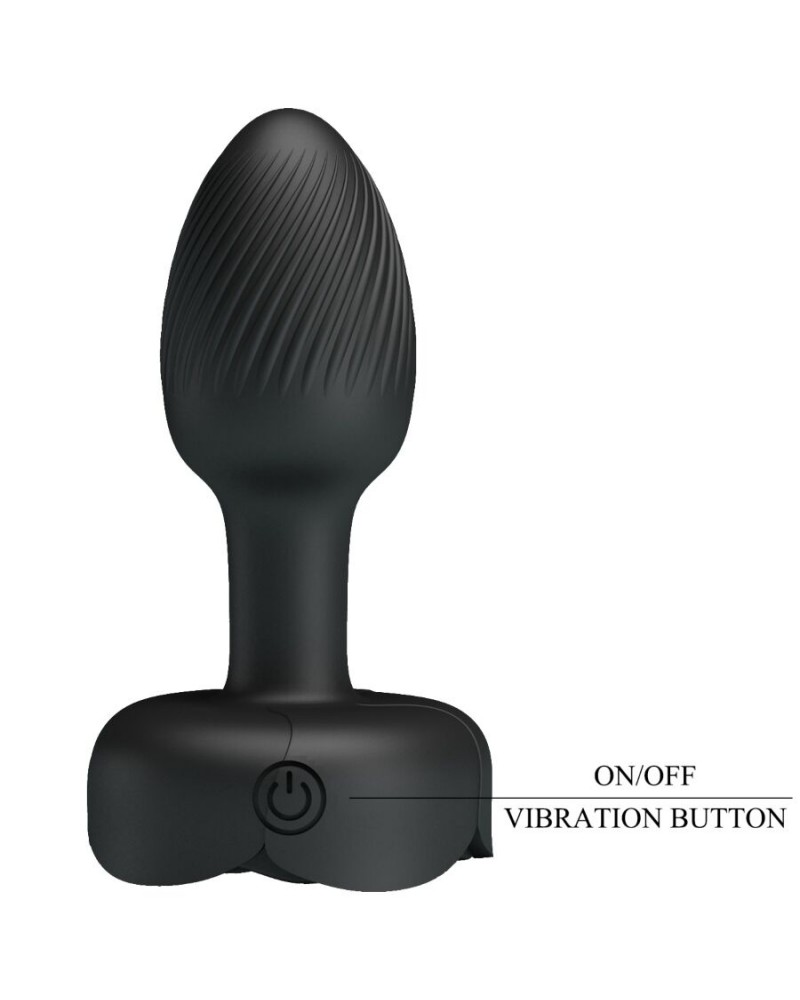 PRETTY LOVE - PLUG ANALE OLMAN CON LUCE LED NERO 8,8 CM