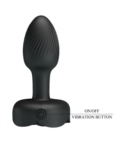 PRETTY LOVE - PLUG ANALE OLMAN CON LUCE LED NERO 8,8 CM