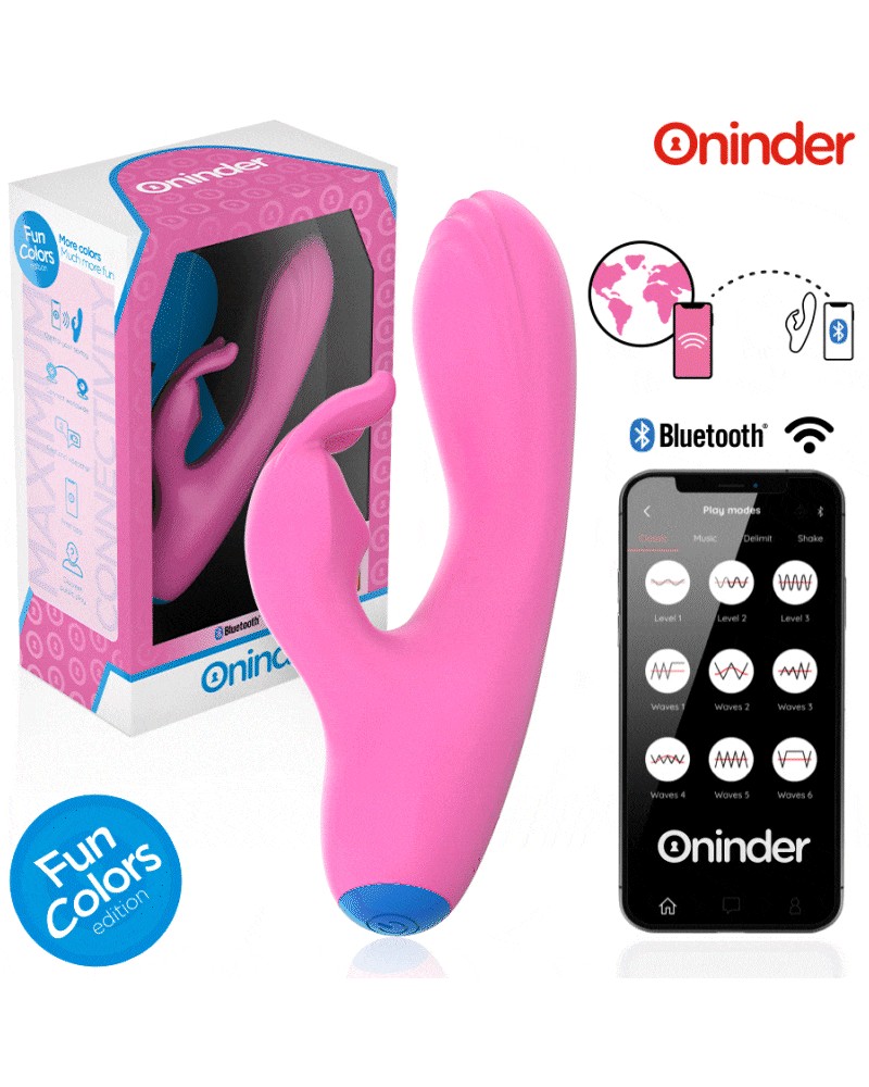 ONINDER CUTE - VIBRATORE CONIGLIETTO D'AMORE PER PUNTO G E CLITORIDE - APP GRATUITA IN TUTTO IL MONDO