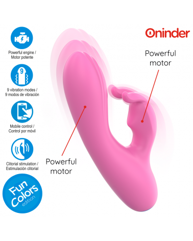 ONINDER CUTE - VIBRATORE CONIGLIETTO D'AMORE PER PUNTO G E CLITORIDE - APP GRATUITA IN TUTTO IL MONDO