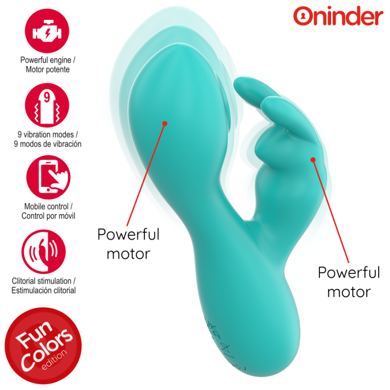 ONINDER CUTE - VIBRATORE CLITORIDEO PUNTO G LOVE BUNNY - APP GRATUITA IN TUTTO IL MONDO