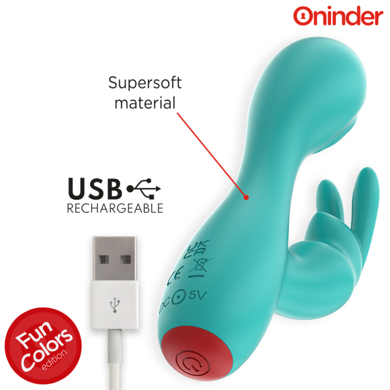 ONINDER CUTE - VIBRATORE CLITORIDEO PUNTO G LOVE BUNNY - APP GRATUITA IN TUTTO IL MONDO