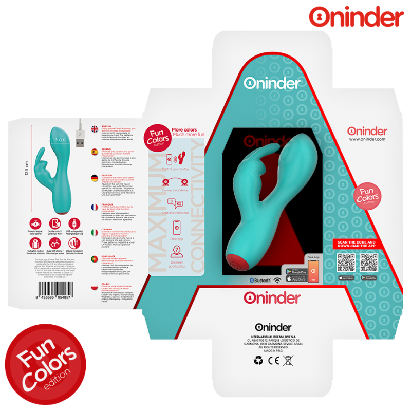 ONINDER CUTE - VIBRATORE CLITORIDEO PUNTO G LOVE BUNNY - APP GRATUITA IN TUTTO IL MONDO