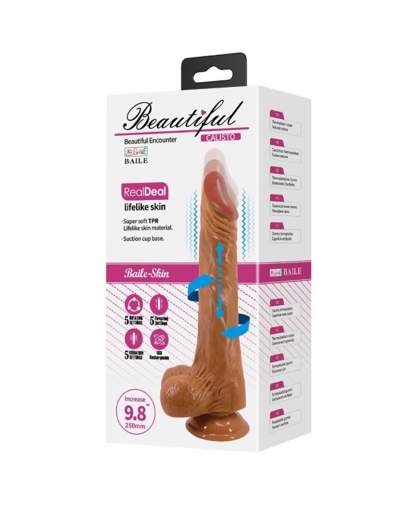 BAILE - CALISTO DILDO REALISTICO 24 CM CARNE