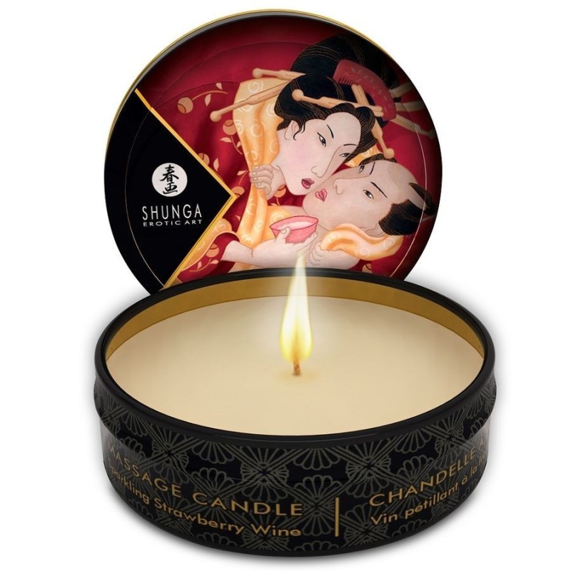 SHUNGA - MINI CARESS BY CANDLELIGHT ESPOSITORE CANDELE DA MASSAGGIO 24 UNITÀ