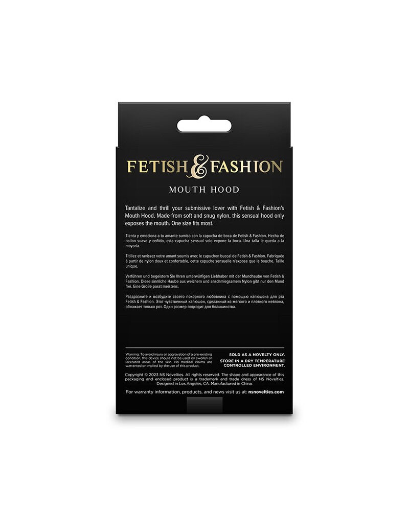 NS NOVELTIES - FETISH  FASHION CAPPUCCIO BOCCA NYLON NERO